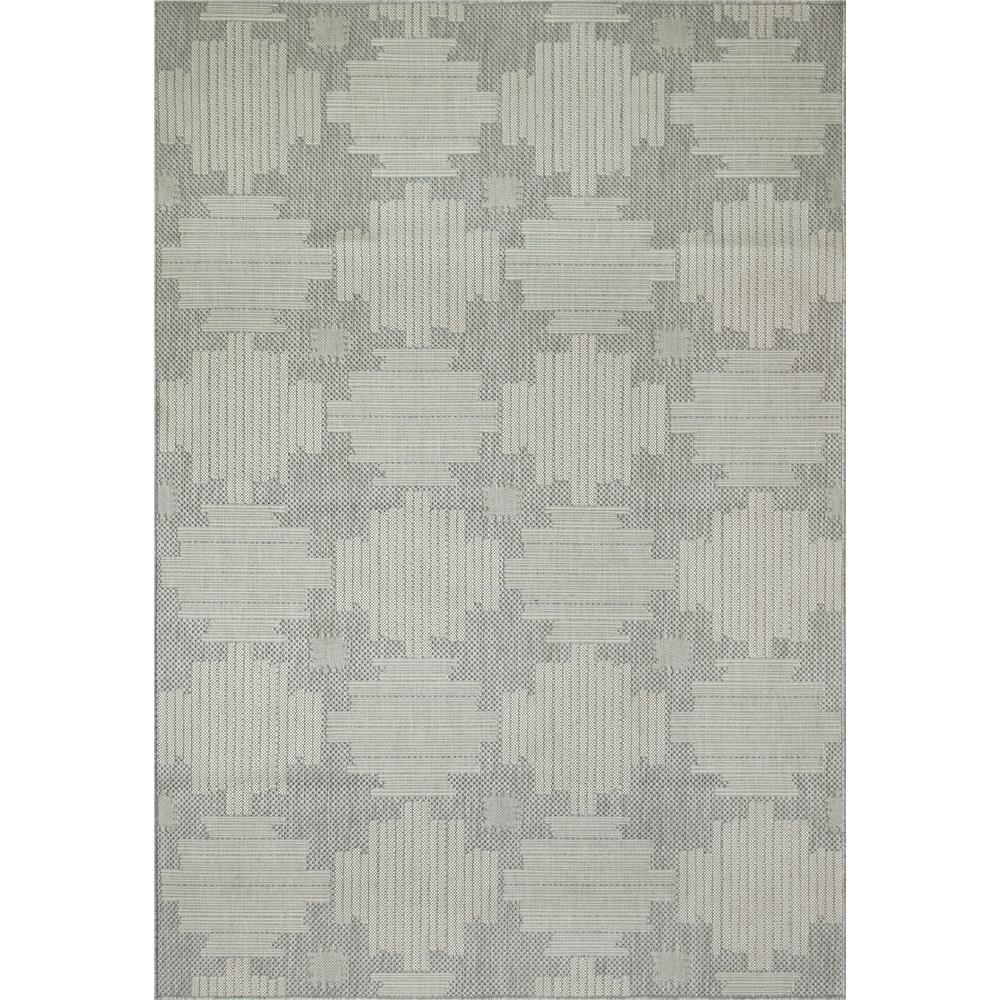 Dynamic Rugs 1644 Villa 2 Ft. 2 In. X 7 Ft. Rectangle Rug in Light Grey / Silver